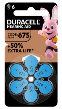DURACELL EASY TAB 675 BLU BATTERIA PER APPARECCHIO ACUSTICO 6 PEZZI - dottorbianchi.it