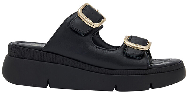 BALI BUCKLE LEATHER + ELASTIC W BLACK 39 - dottorbianchi.it