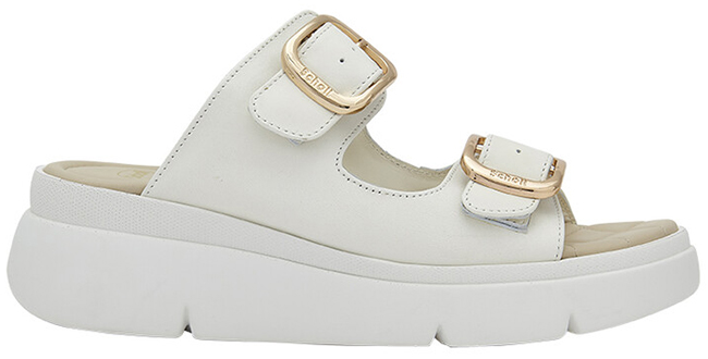 BALI BUCKLE LEATHER + ELASTIC W WHITE 41 - dottorbianchi.it