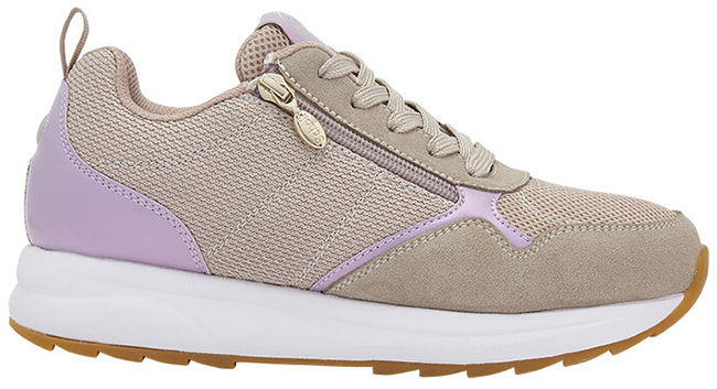 BEVERLY ZIP 24 MESH+SUEDE W LIGHT TAUPE 41 - dottorbianchi.it
