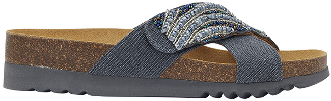 LA SERENA STRAP SATIN+BEADS W DENIM 39 - dottorbianchi.it