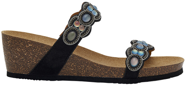 ORTIGIA MICROFIBRE + IRIDESCENT STONES W BLACK 40 - dottorbianchi.it