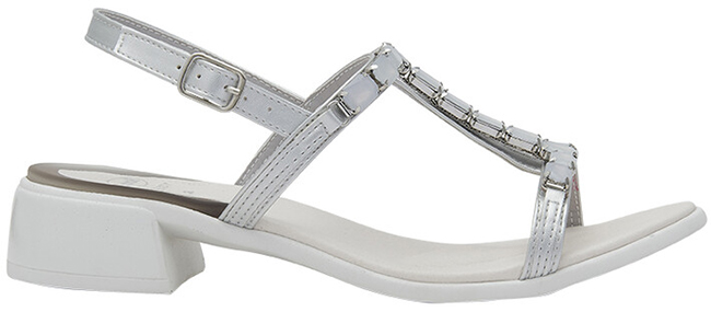 PANAREA T-BAR SANDAL LAMINATED SYNTHETIC BIS W WHITE 41 - dottorbianchi.it