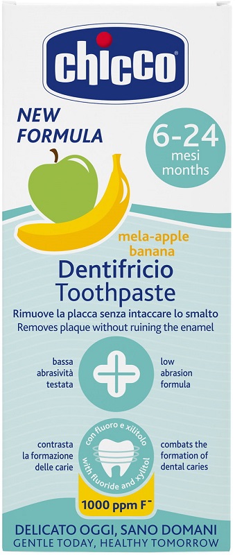 CHICCO DENTIFRICIO 6 MESI+ MELABANANA CON FLUORO 50 ML - dottorbianchi.it