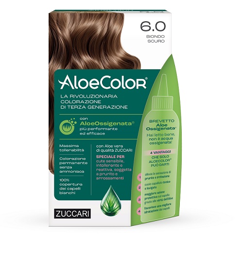 ALOECOLOR 6,0 BIONDO SCURO TINTA PERMANENTE CAPELLI COLORE AD ALTA PIGMENTAZIONE 50 ML + RIVELATORE ALOEOSSIGENATA 75 ML + SHAMPOO ALOECARE 15 ML + GUANTI - dottorbianchi.it