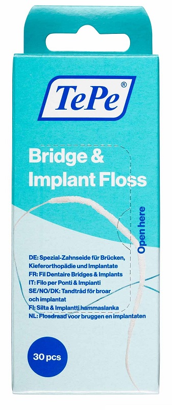 TEPE FILO PONTI & IMPIANTI TEPE BRIDGE & IMPLANT FLOSS 30 PEZZI - dottorbianchi.it