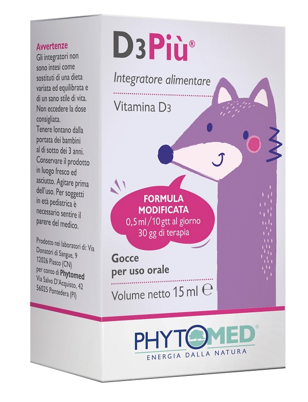 D3PIU' FORMULA MODIFICATA GOCCE ORALE 15 ML - dottorbianchi.it